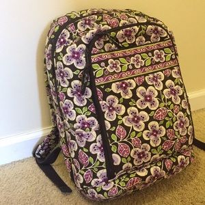 Very Bradley Plum Paisley Laptop Backpack